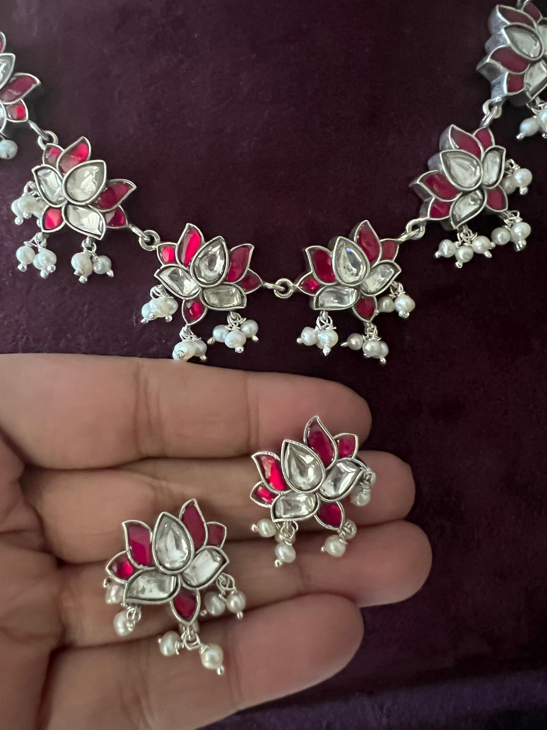 Lotus 925 Silver Necklace Set - Unmatched Quality and Style