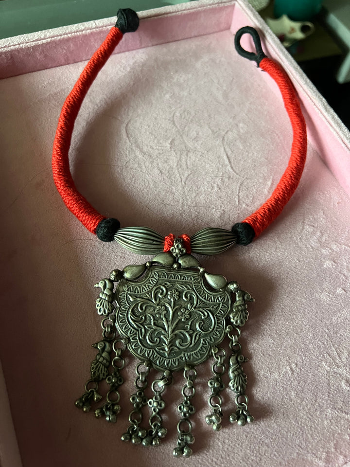 Antique Pendant Necklace with Handmade Dori - Timeless Elegance