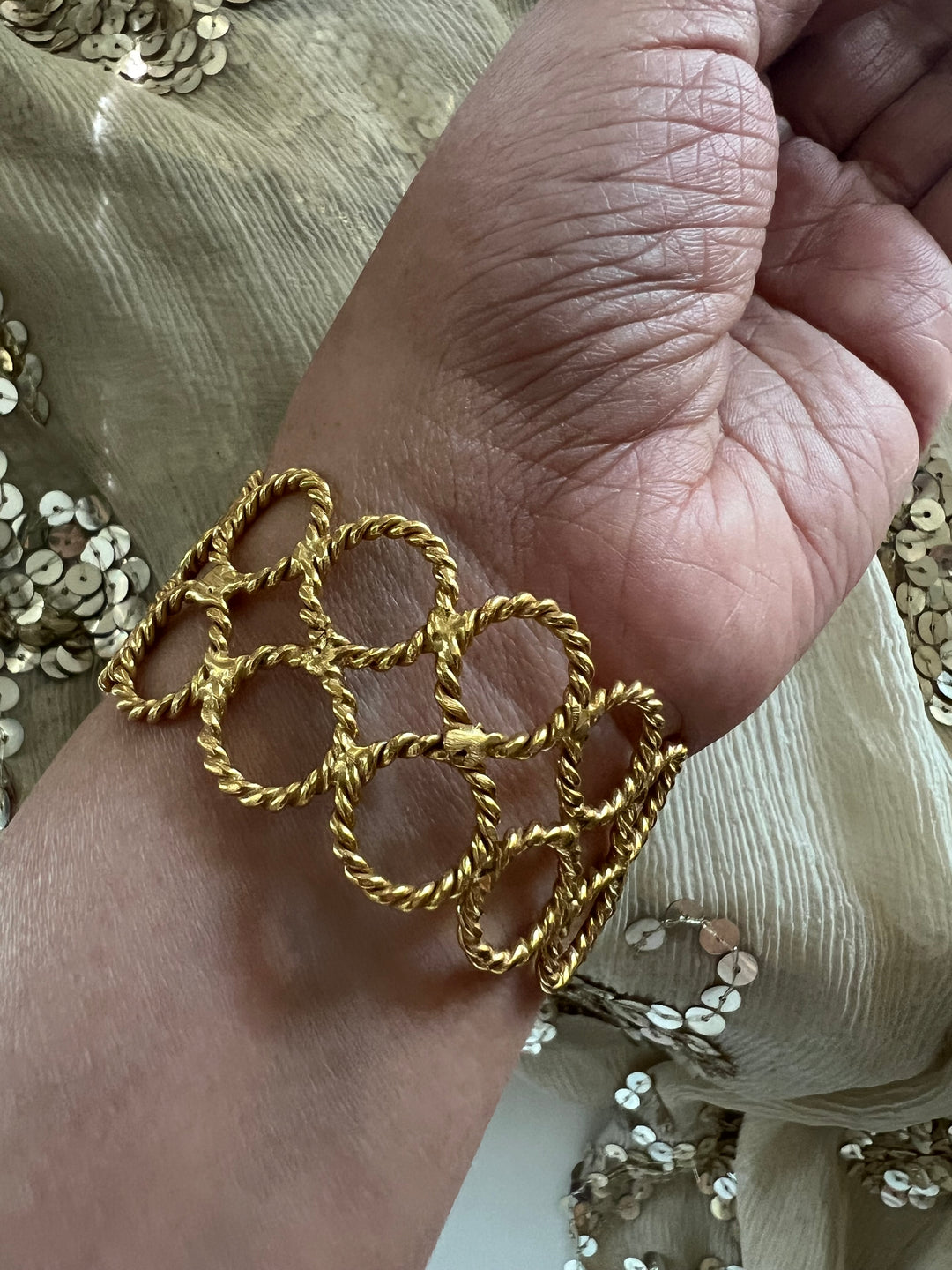 Beautiful Natural Raw Stone Open Cuff