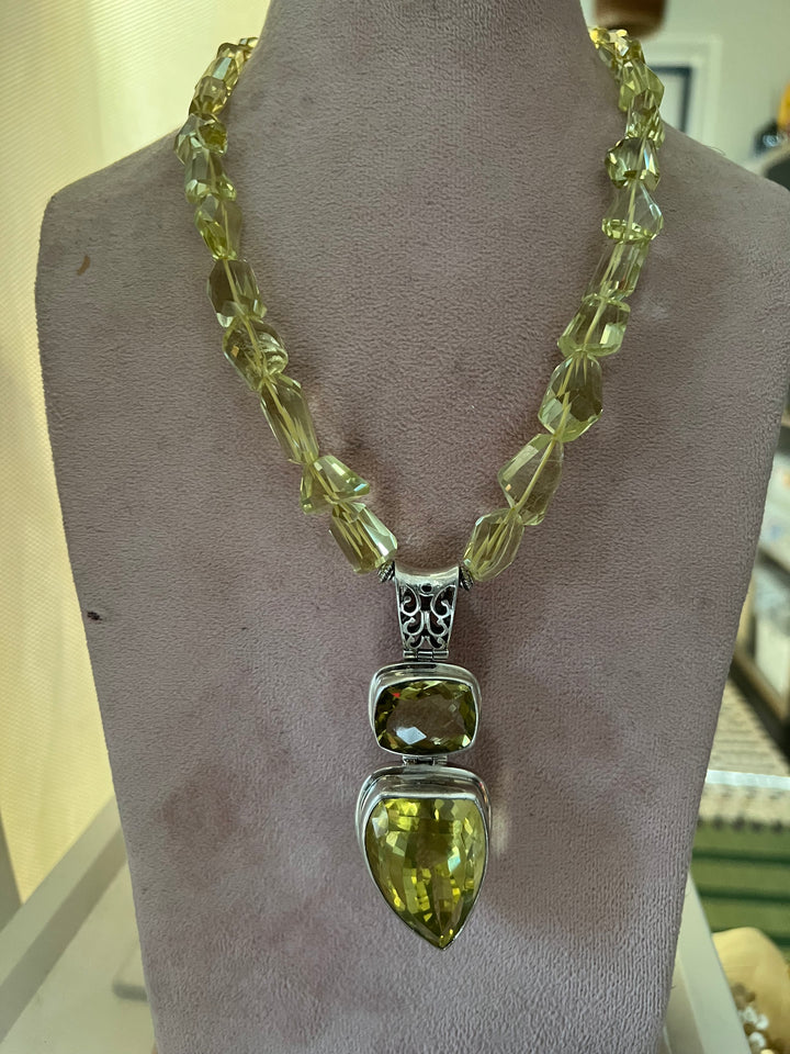 The "Citrine Aura" Necklace | Natural Lemon Quartz 925 Silver Necklace