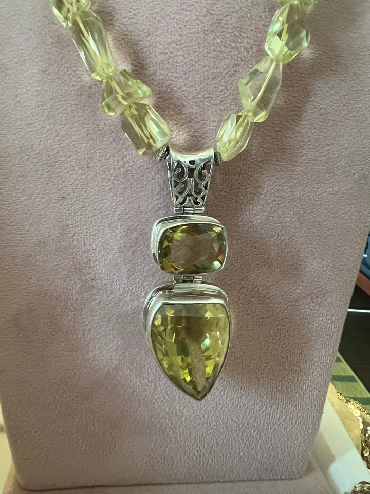 The "Citrine Aura" Necklace | Natural Lemon Quartz 925 Silver Necklace