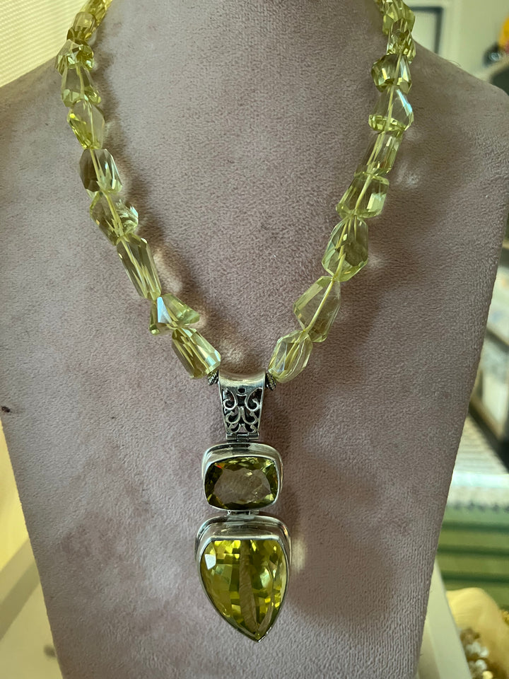 The "Citrine Aura" Necklace | Natural Lemon Quartz 925 Silver Necklace