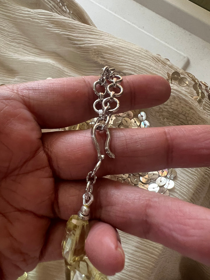 The "Citrine Aura" Necklace | Natural Lemon Quartz 925 Silver Necklace