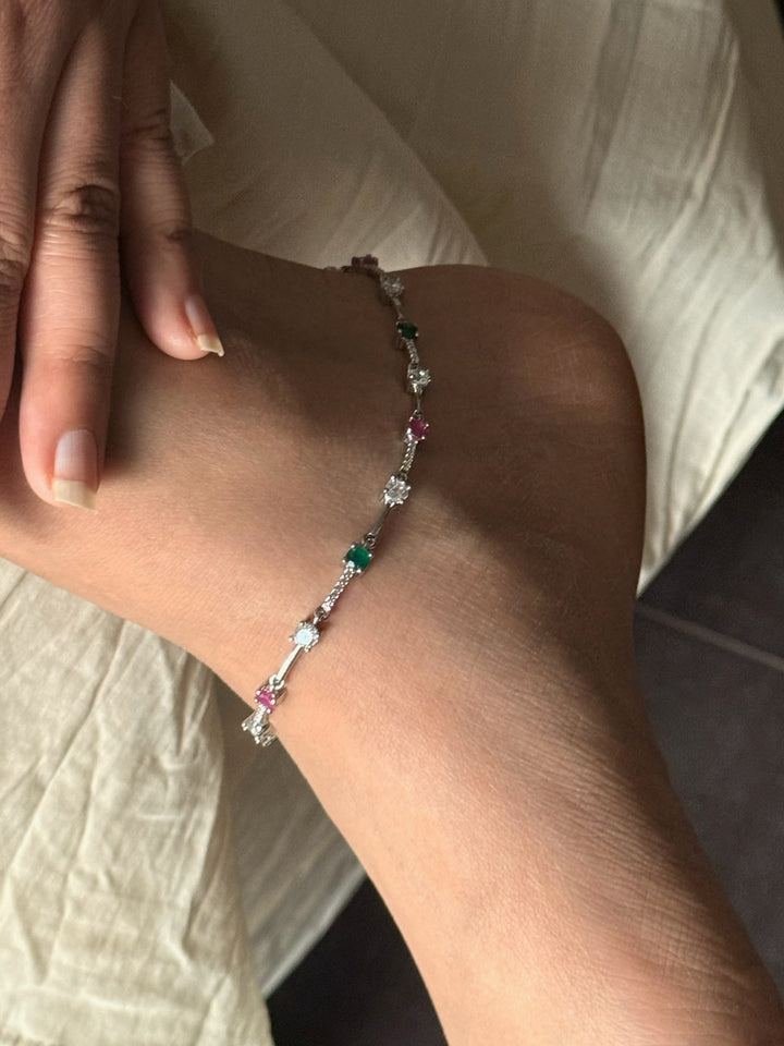 Pure 925 Silver Marcasite Anklets- Set of 2