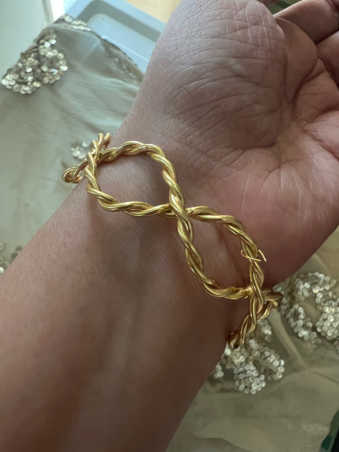 Beautiful Natural Raw Stone Open Cuff