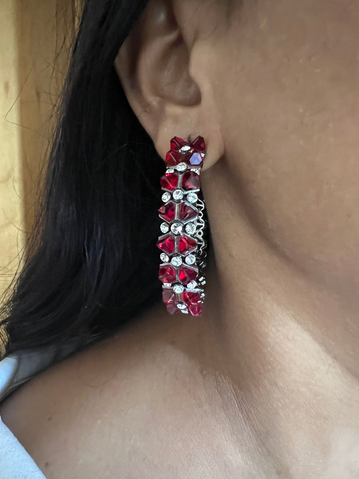 Scintillating CZ Stone Hoops - Radiate Elegance