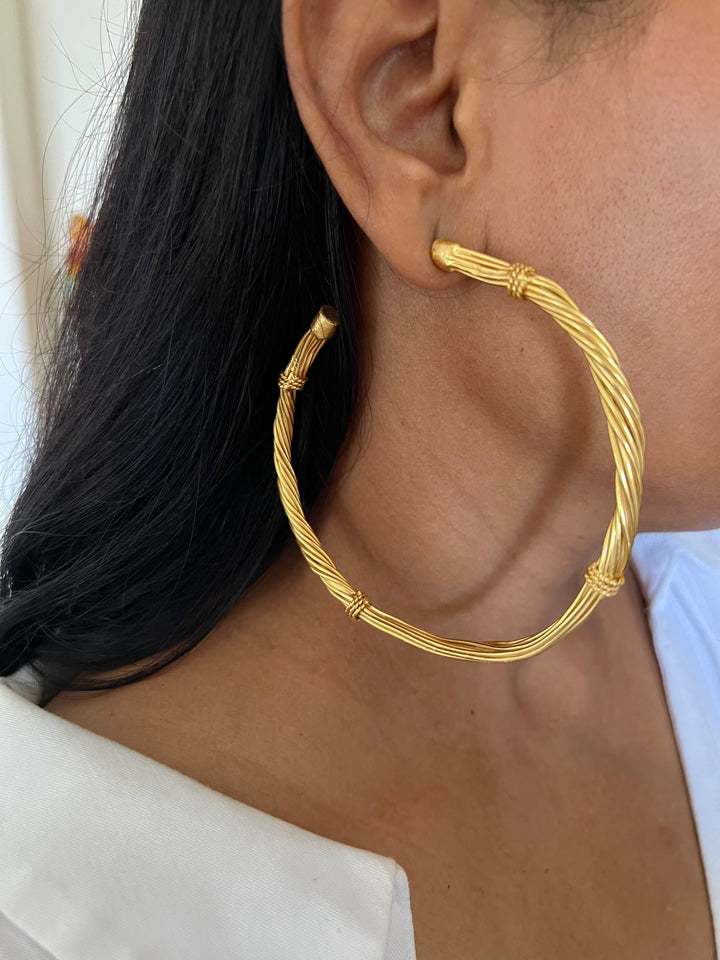 Bold Gold Tone Hoops