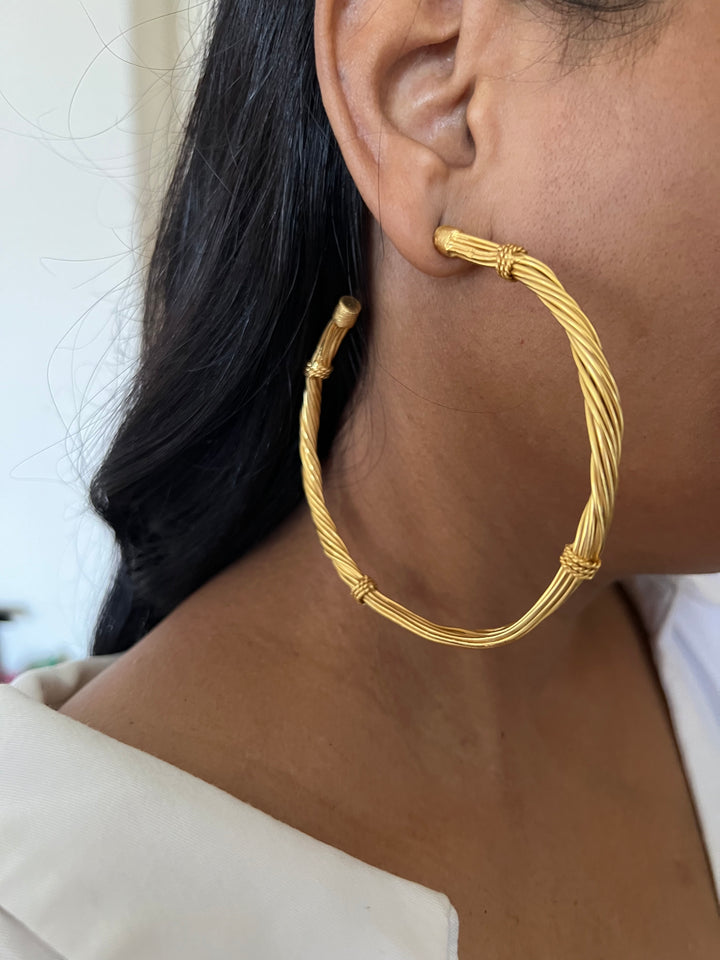 Bold Gold Tone Hoops