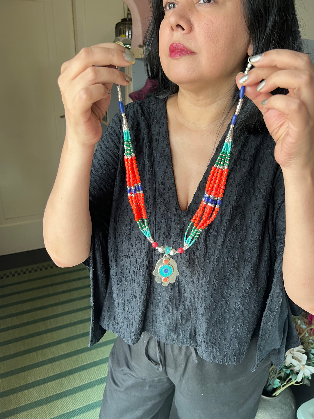 Statement Himalayan HAMSA Necklace