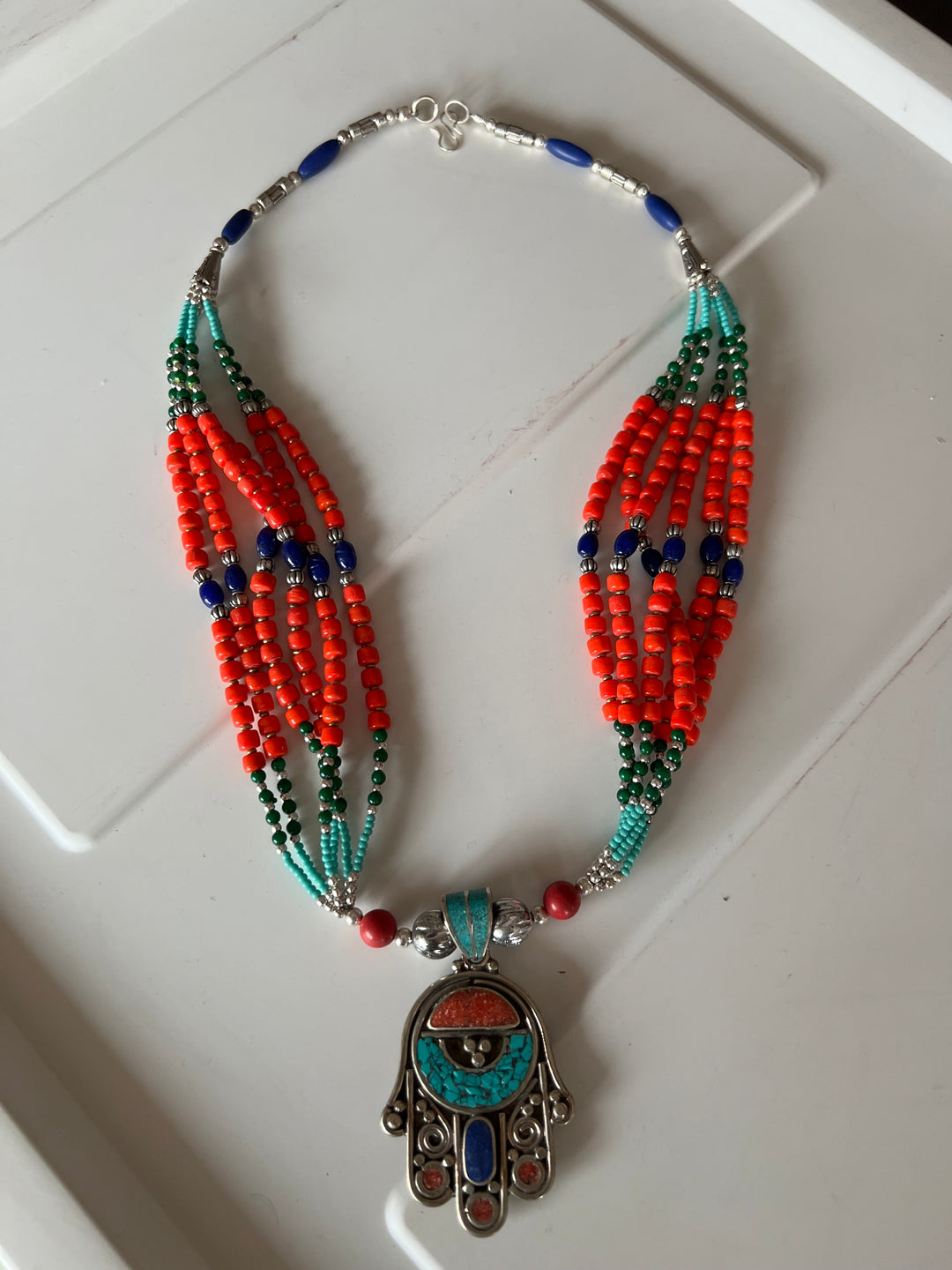 Statement Himalayan HAMSA Necklace