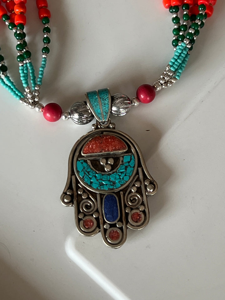 Statement Himalayan HAMSA Necklace
