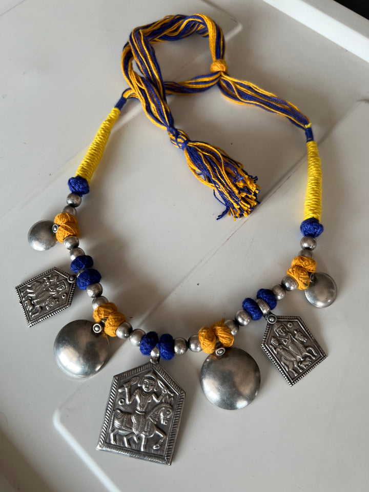 Tribal Pendant Thread Necklace