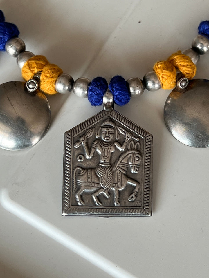 Tribal Pendant Thread Necklace