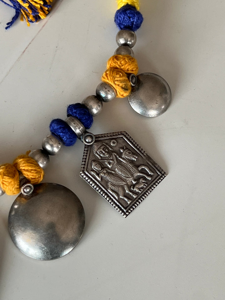 Tribal Pendant Thread Necklace