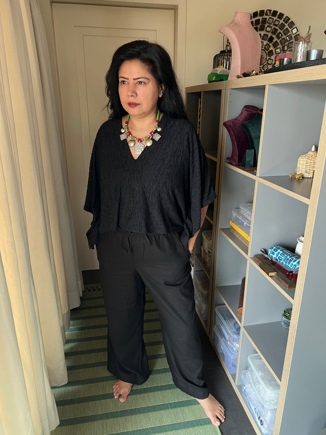 Tribal Pendant Thread Necklace