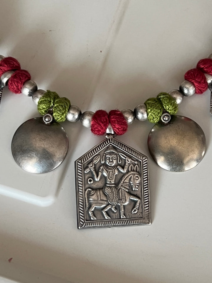 Tribal Pendant Thread Necklace
