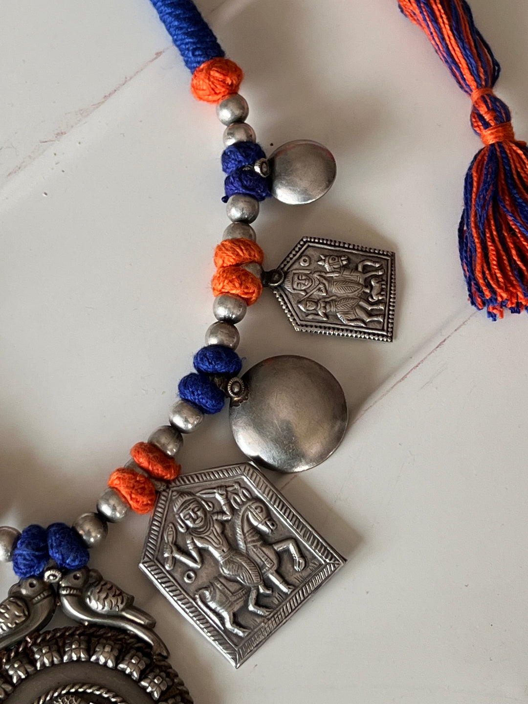 Tribal Pendant Thread Necklace