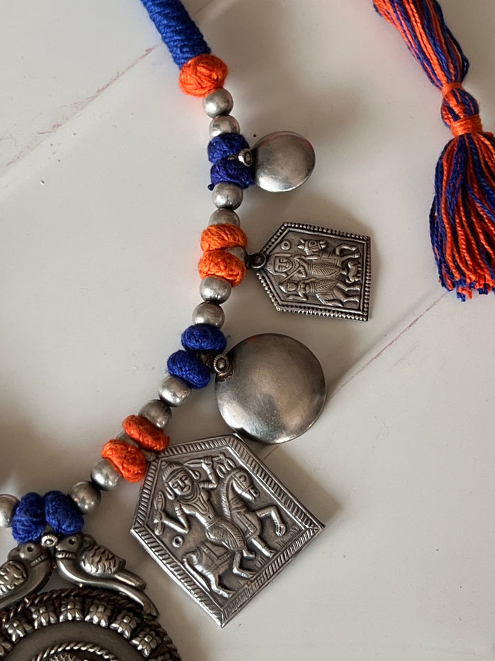 Tribal Pendant Thread Necklace