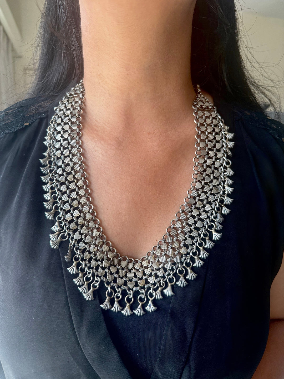Handmade Tribal Necklace | Antique Polish Brass Statement Necklace