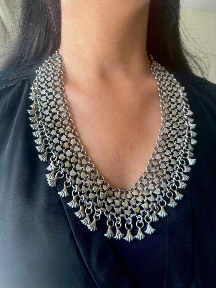 Handmade Tribal Necklace | Antique Polish Brass Statement Necklace