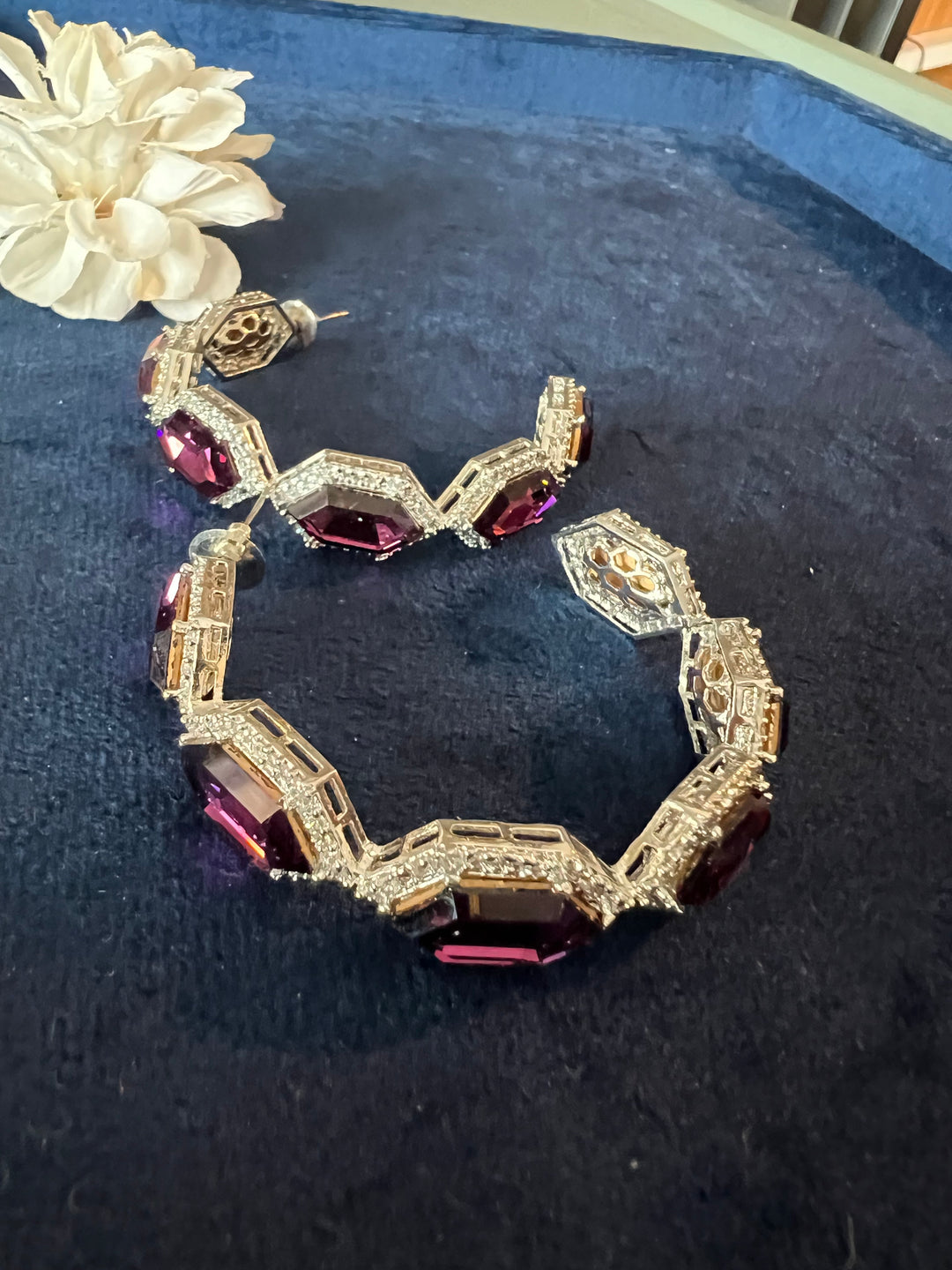 Scintillating CZ Stone Hoops - Radiate Elegance