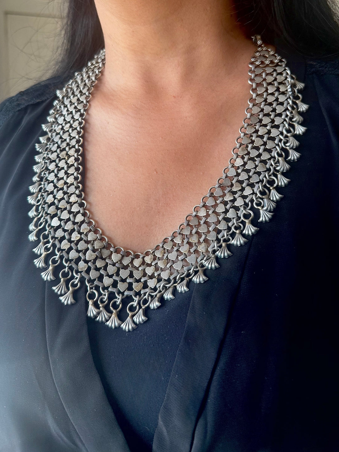 Handmade Tribal Necklace | Antique Polish Brass Statement Necklace