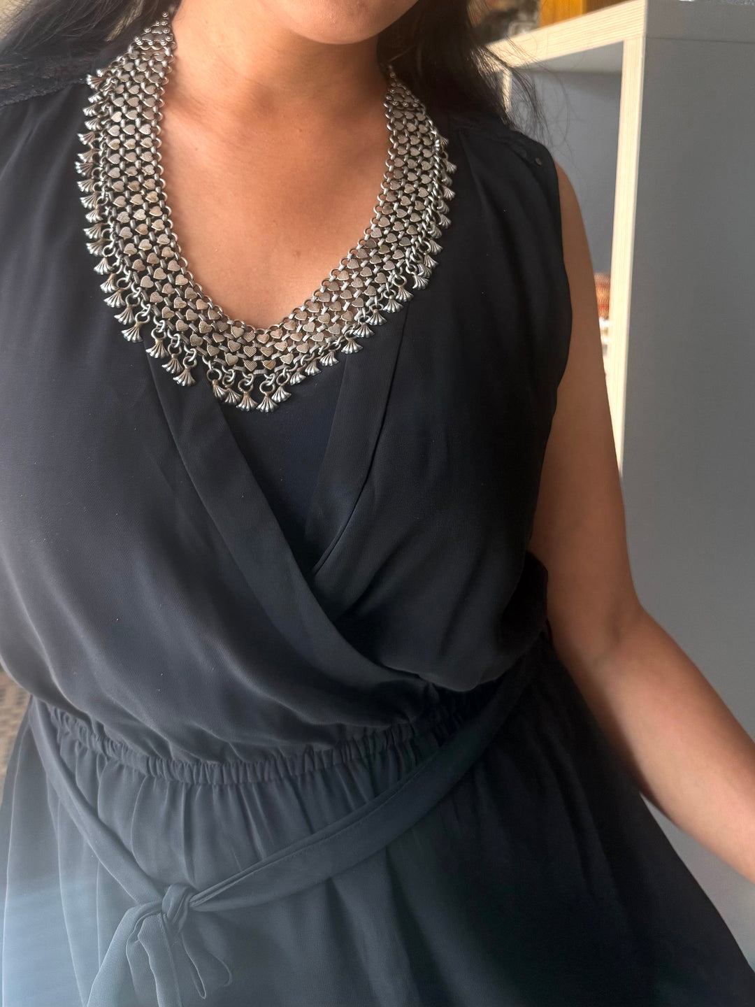Handmade Tribal Necklace | Antique Polish Brass Statement Necklace