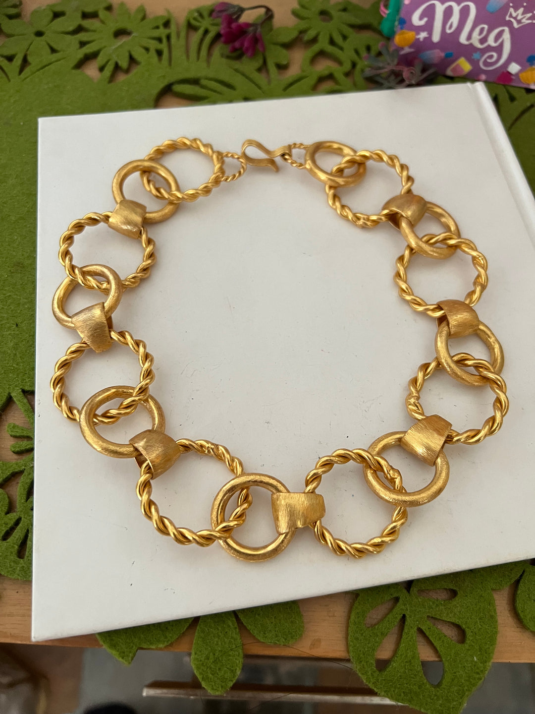 Statement Chain Gold Tone Hasli Necklace