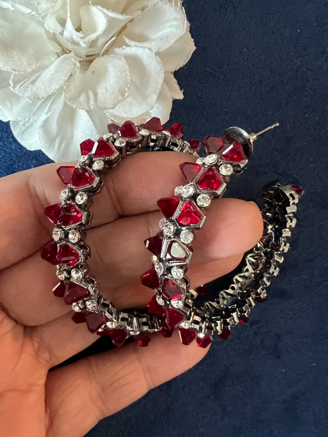 Scintillating CZ Stone Hoops - Radiate Elegance