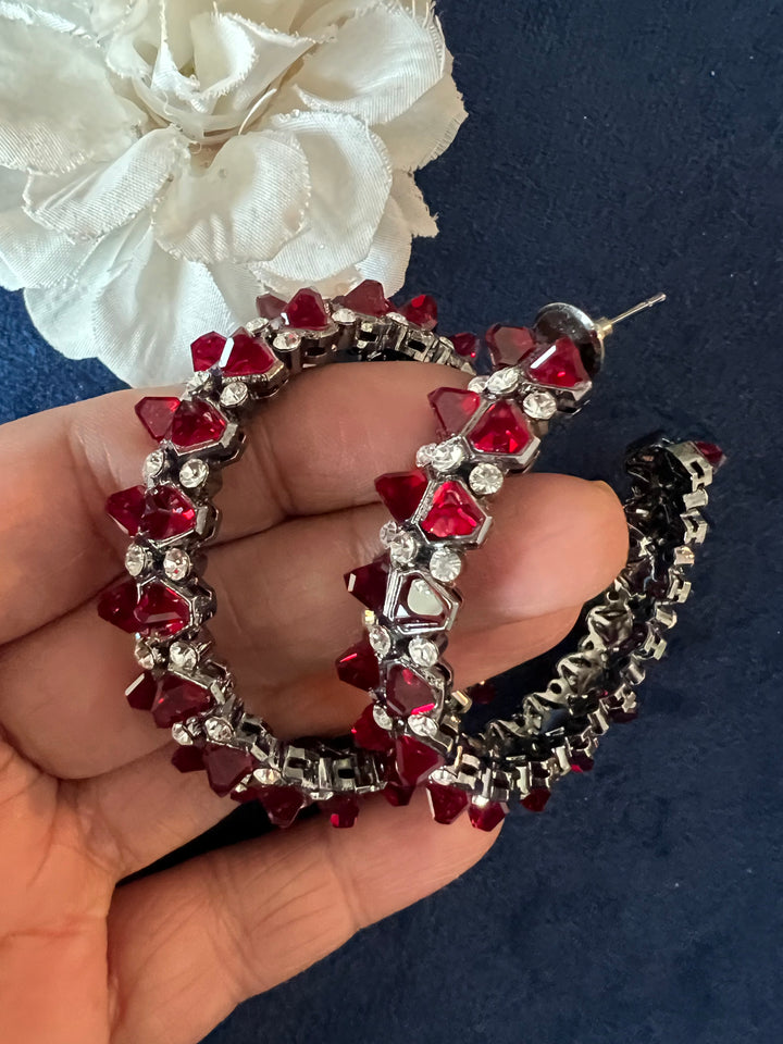 Scintillating CZ Stone Hoops - Radiate Elegance