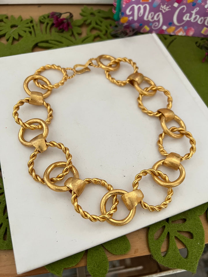 Statement Chain Gold Tone Hasli Necklace