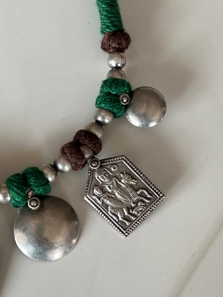 Tribal Pendant Thread Necklace