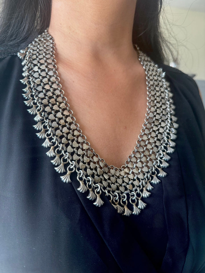 Handmade Tribal Necklace | Antique Polish Brass Statement Necklace