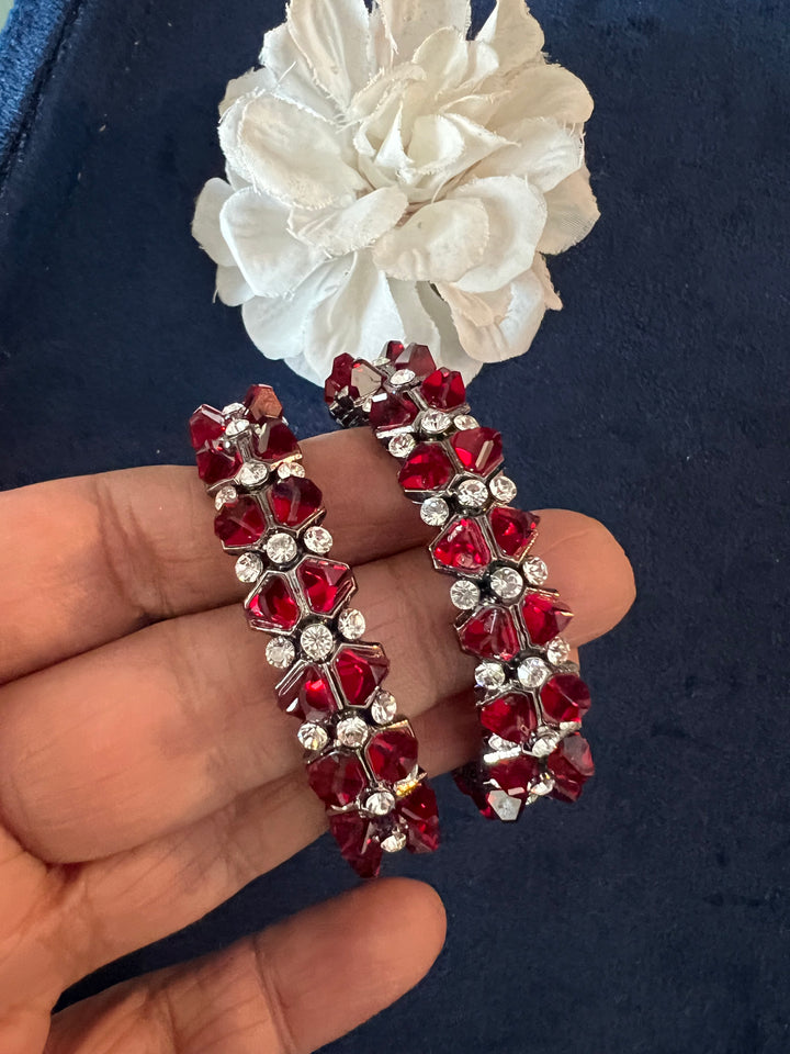 Scintillating CZ Stone Hoops - Radiate Elegance