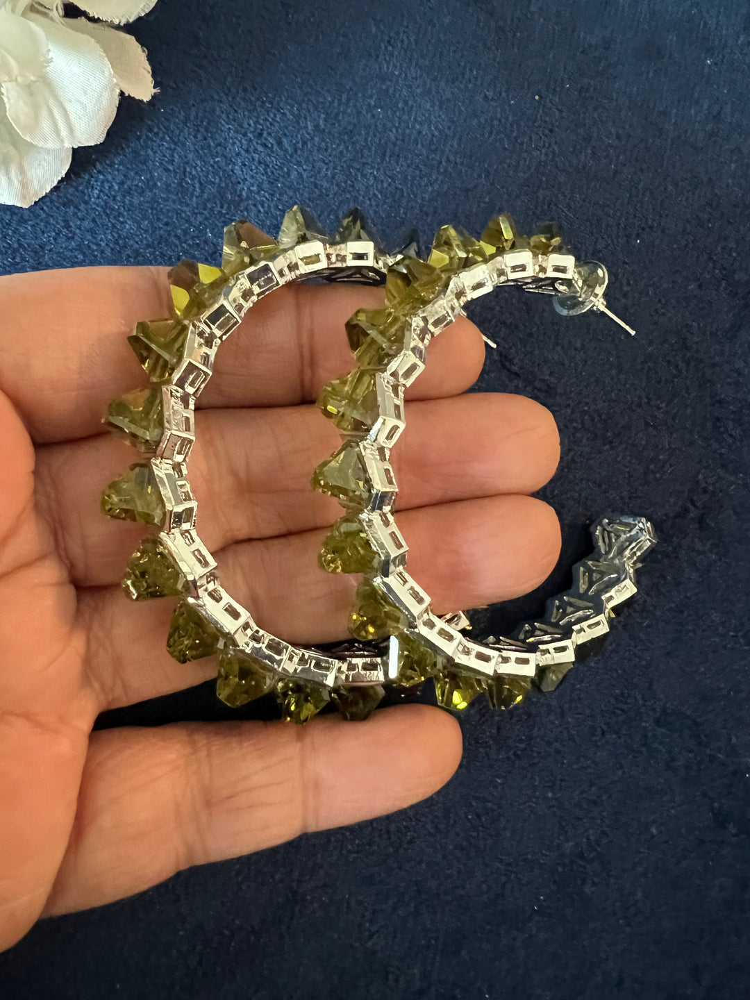 Scintillating Stone Hoops - Radiate Elegance