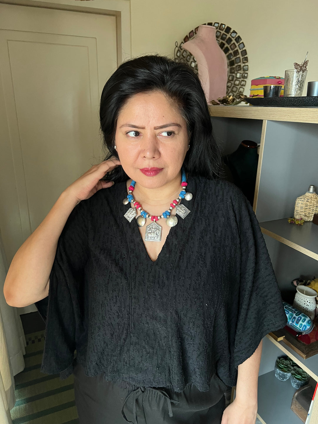 Tribal Pendant Thread Necklace