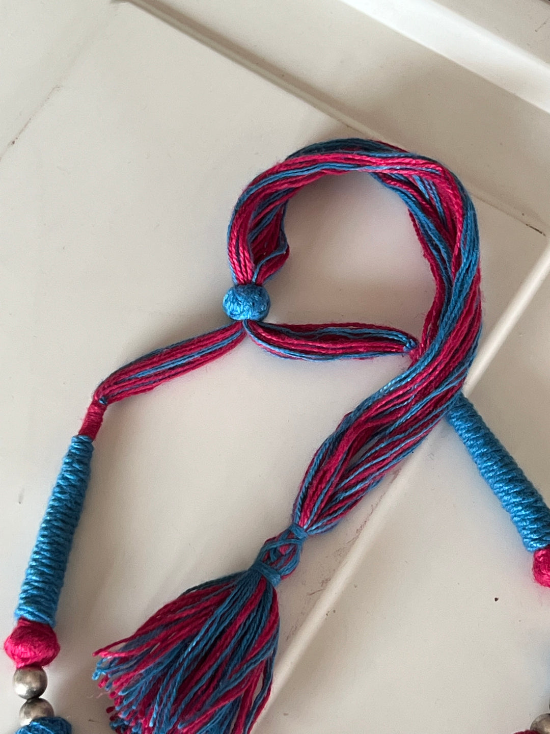 Tribal Pendant Thread Necklace