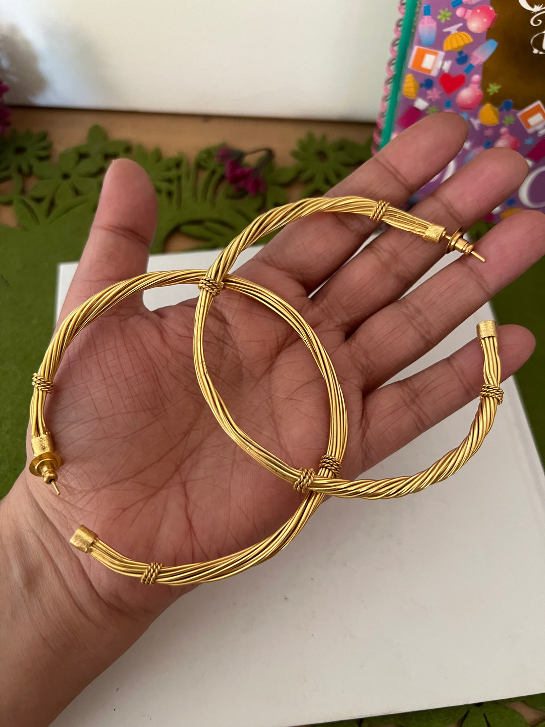 Bold Gold Tone Hoops
