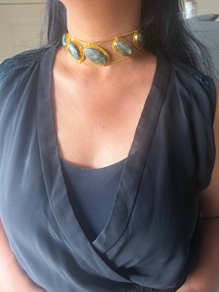 Statement Labradorite Choker / One of a kind Jewellery/ Indian Choker