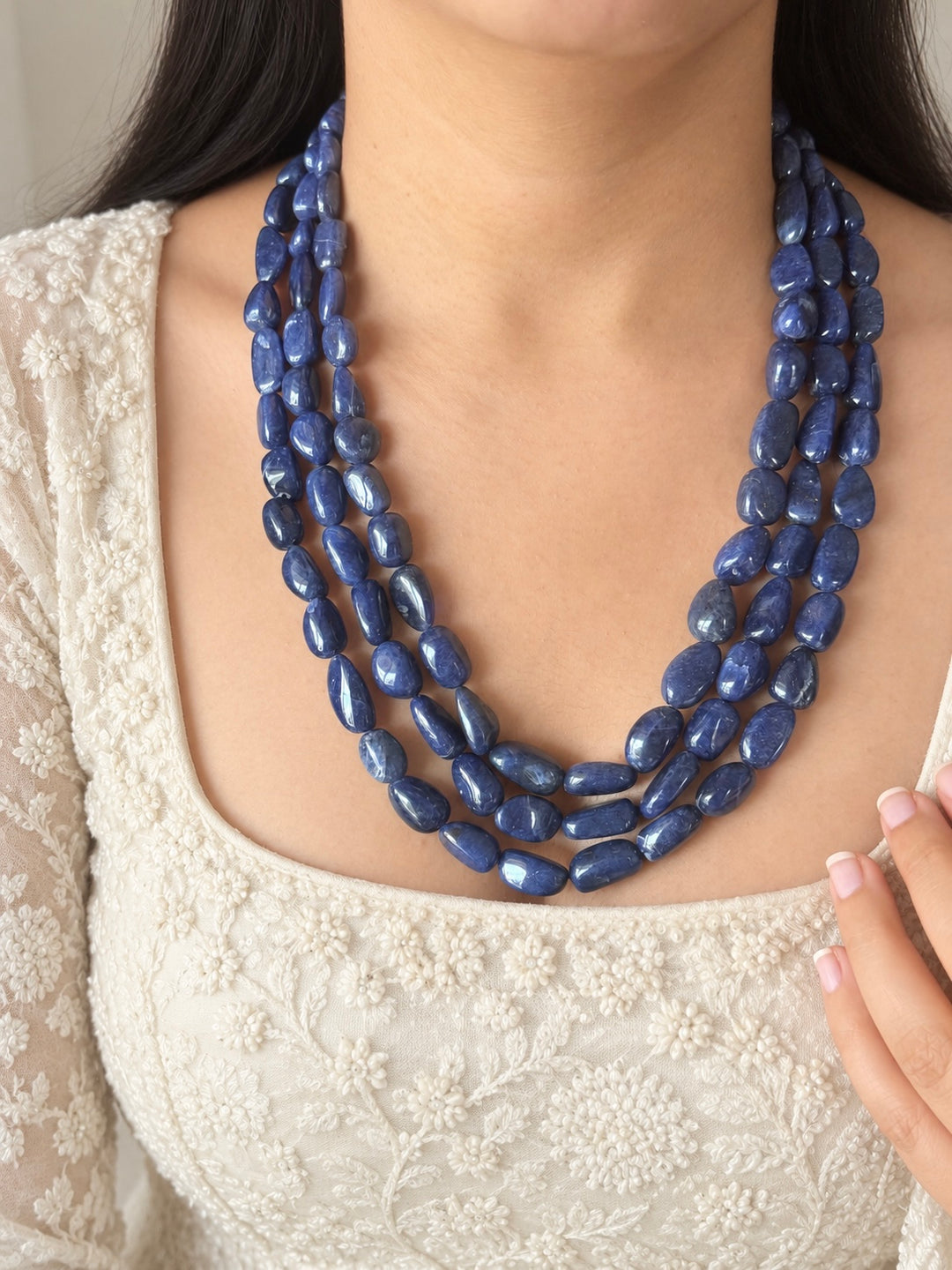 Lapis Lazuli Multistrand Beaded Necklace
