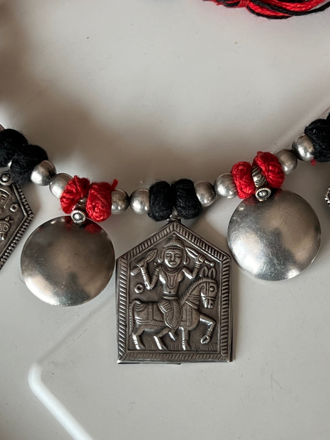 Tribal Pendant Thread Necklace