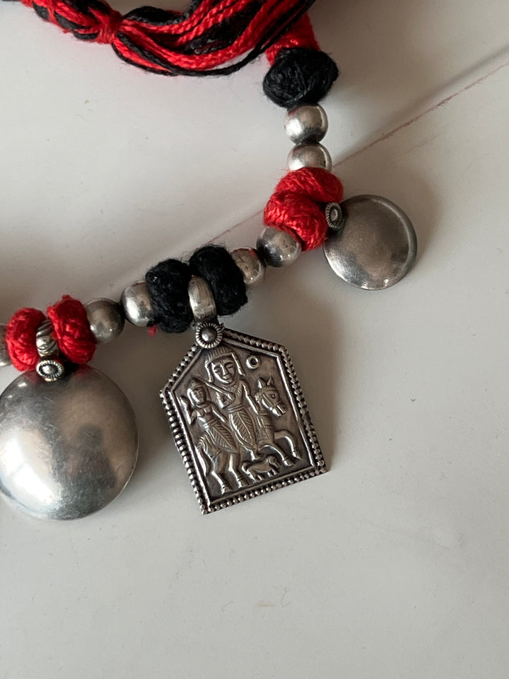 Tribal Pendant Thread Necklace