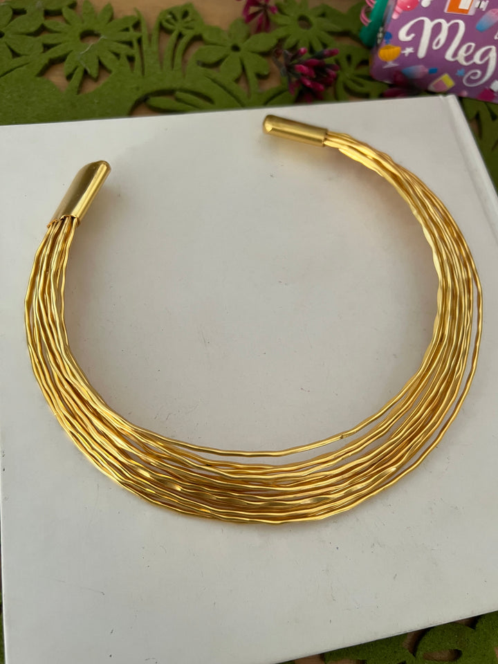 Statement Gold Tone Hasli Necklace