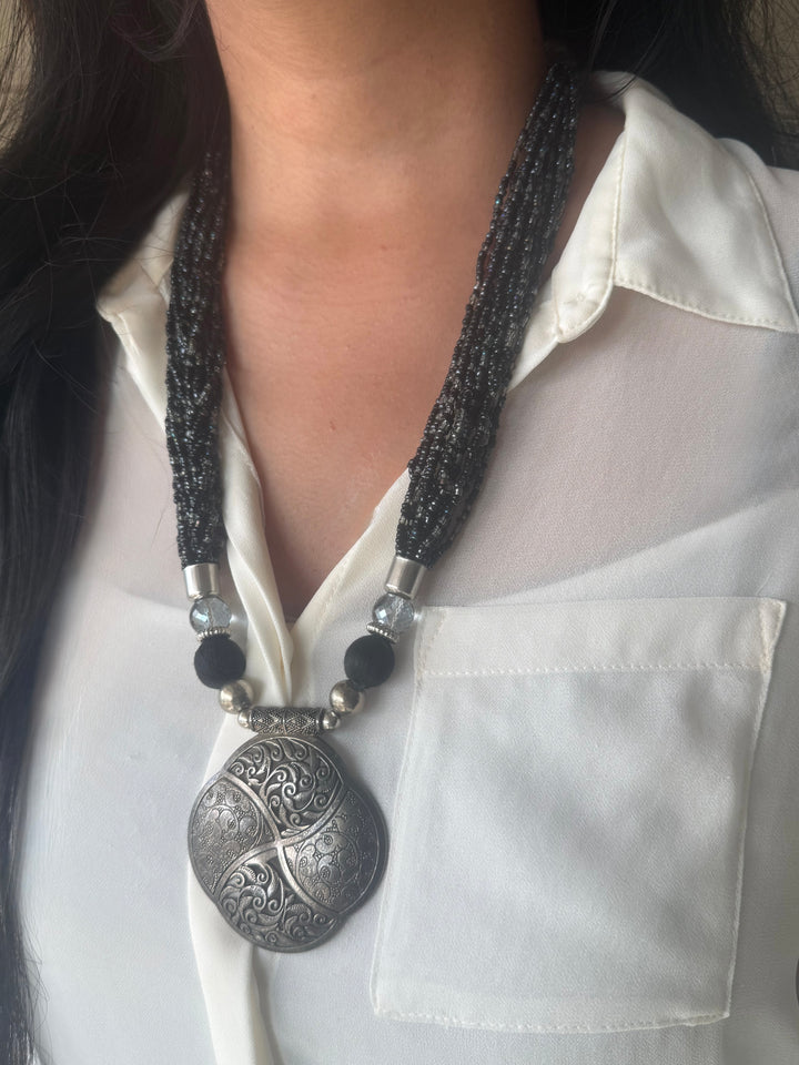 Tribal Brass Pendant Necklace - Exquisite Craftsmanship