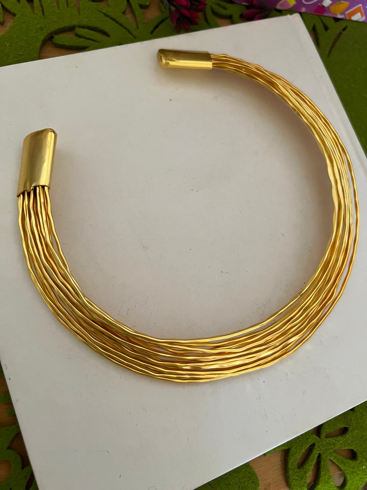 Statement Gold Tone Hasli Necklace