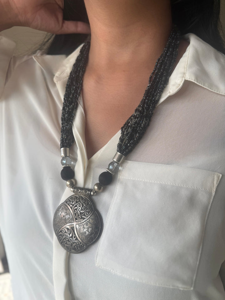 Tribal Brass Pendant Necklace - Exquisite Craftsmanship
