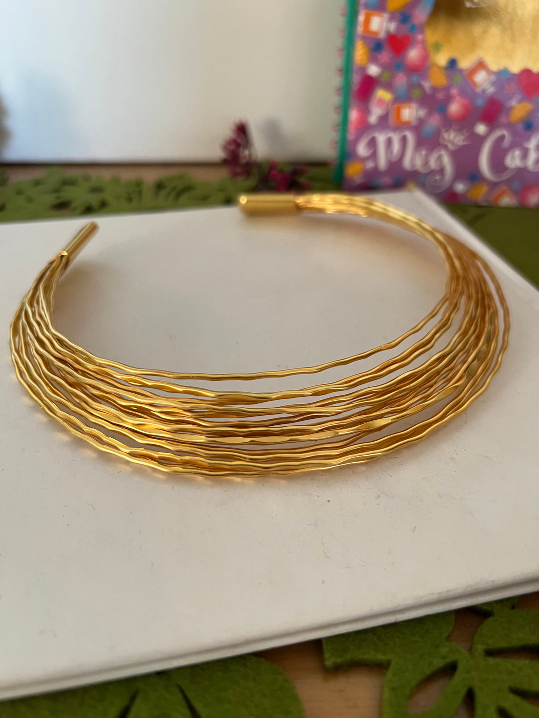 Statement Gold Tone Hasli Necklace