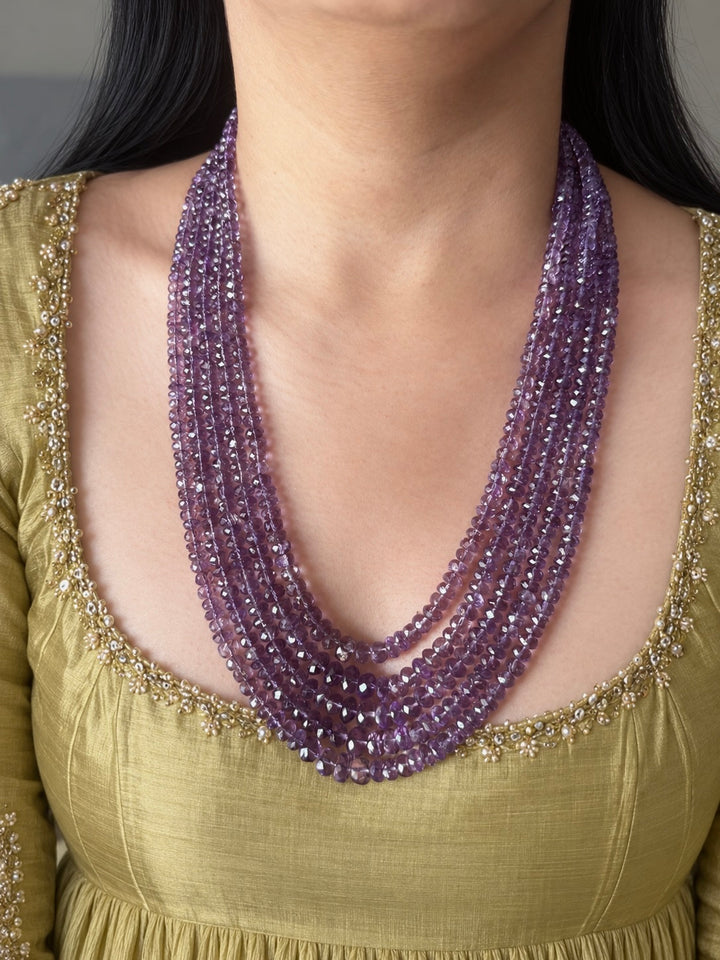 Amethyst Multistrand Layered Necklace