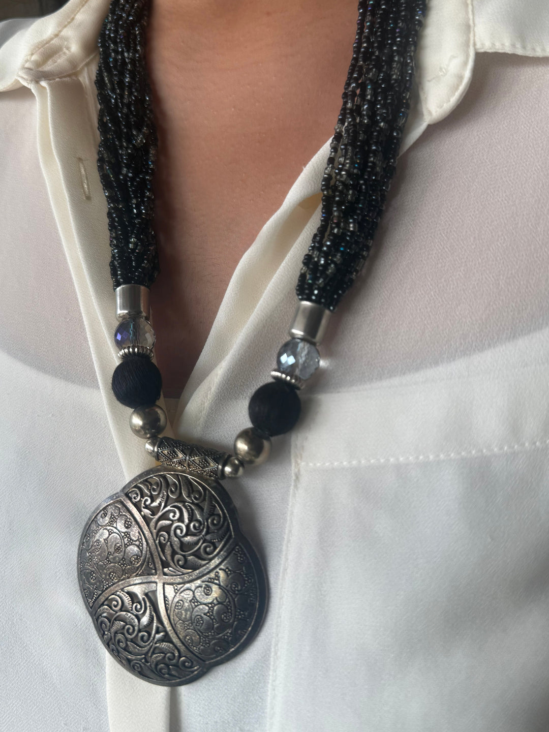 Tribal Brass Pendant Necklace - Exquisite Craftsmanship