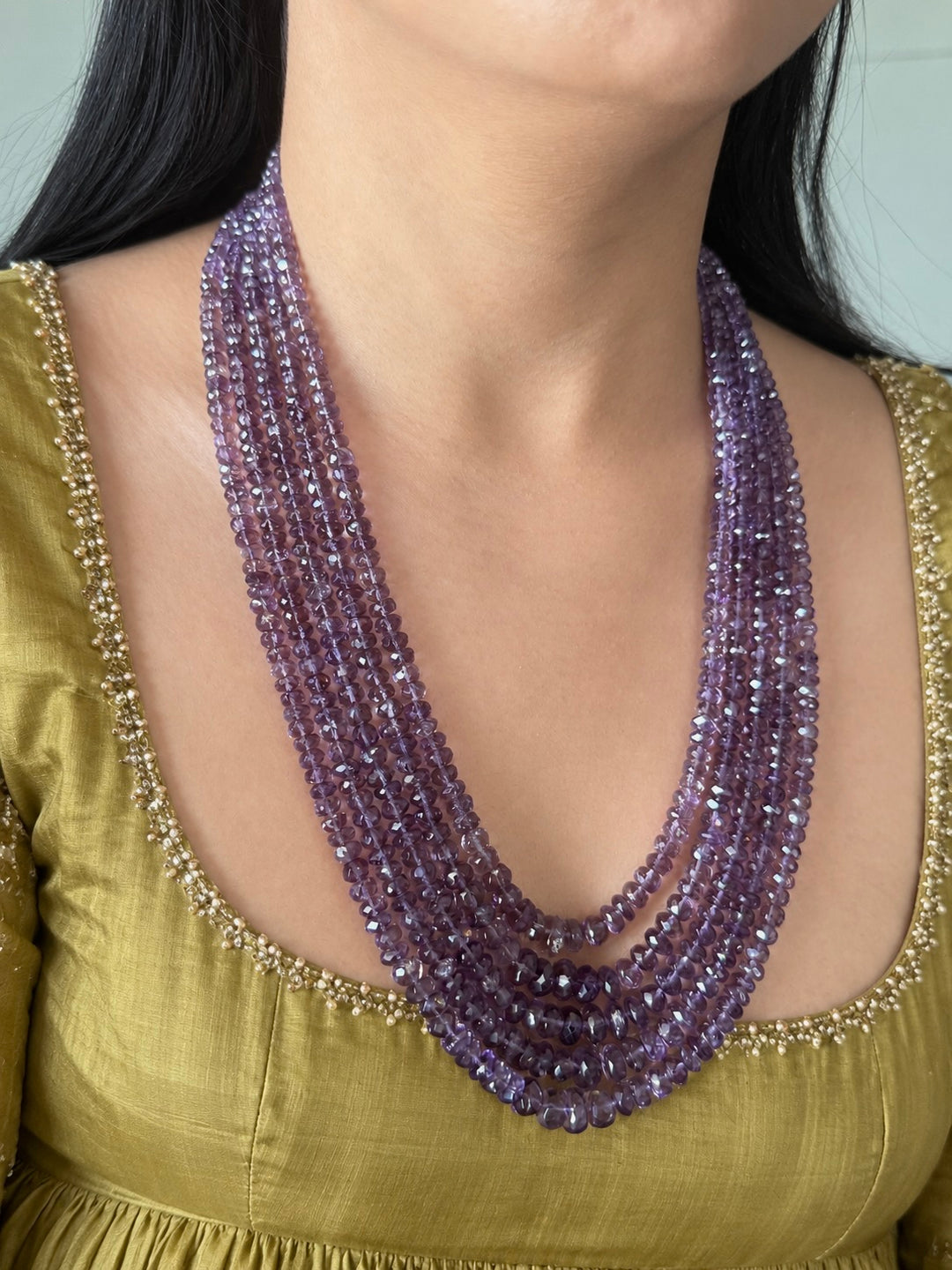 Amethyst Multistrand Layered Necklace